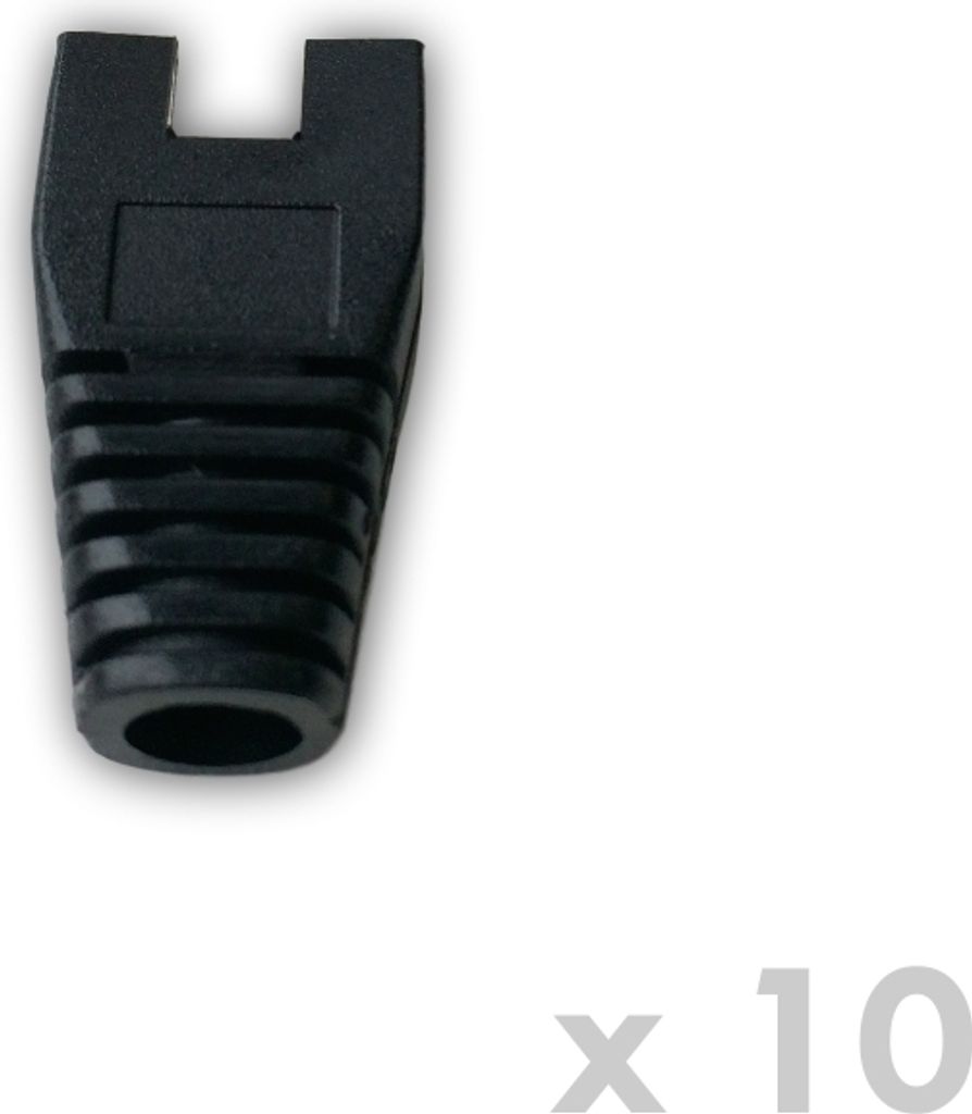DATACOM RJ45 Schutz mit Ausschnitt SCHWARZ (10 Stück)