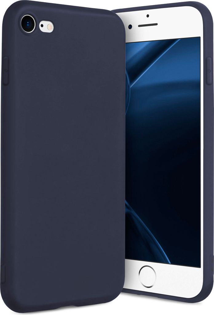 ONEFLOW Slim Case kompatibel mit Apple iPhone 7 / iPhone 8 - Hülle ultra dünn aus Silikon, Blau