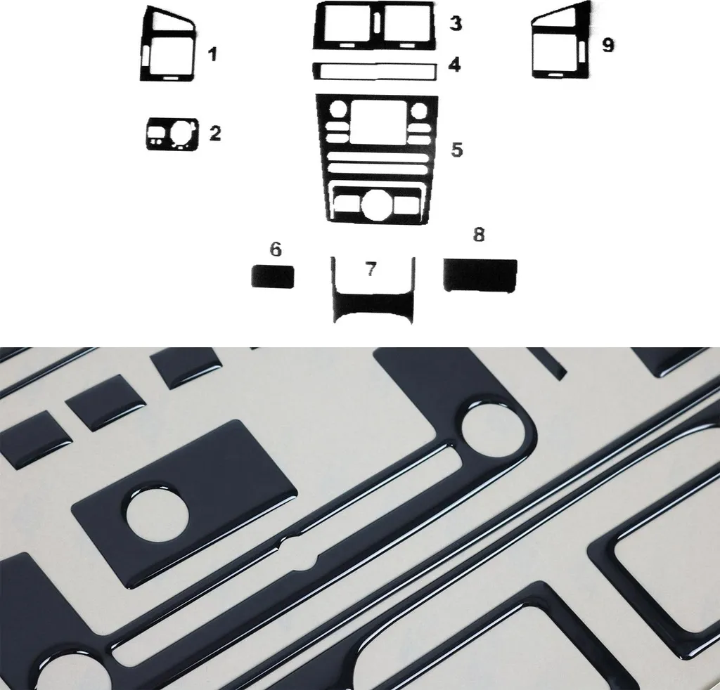 Decorazione interna abitacolo per Seat Cordoba 1999-2002 Piano Black Optics 9pcs