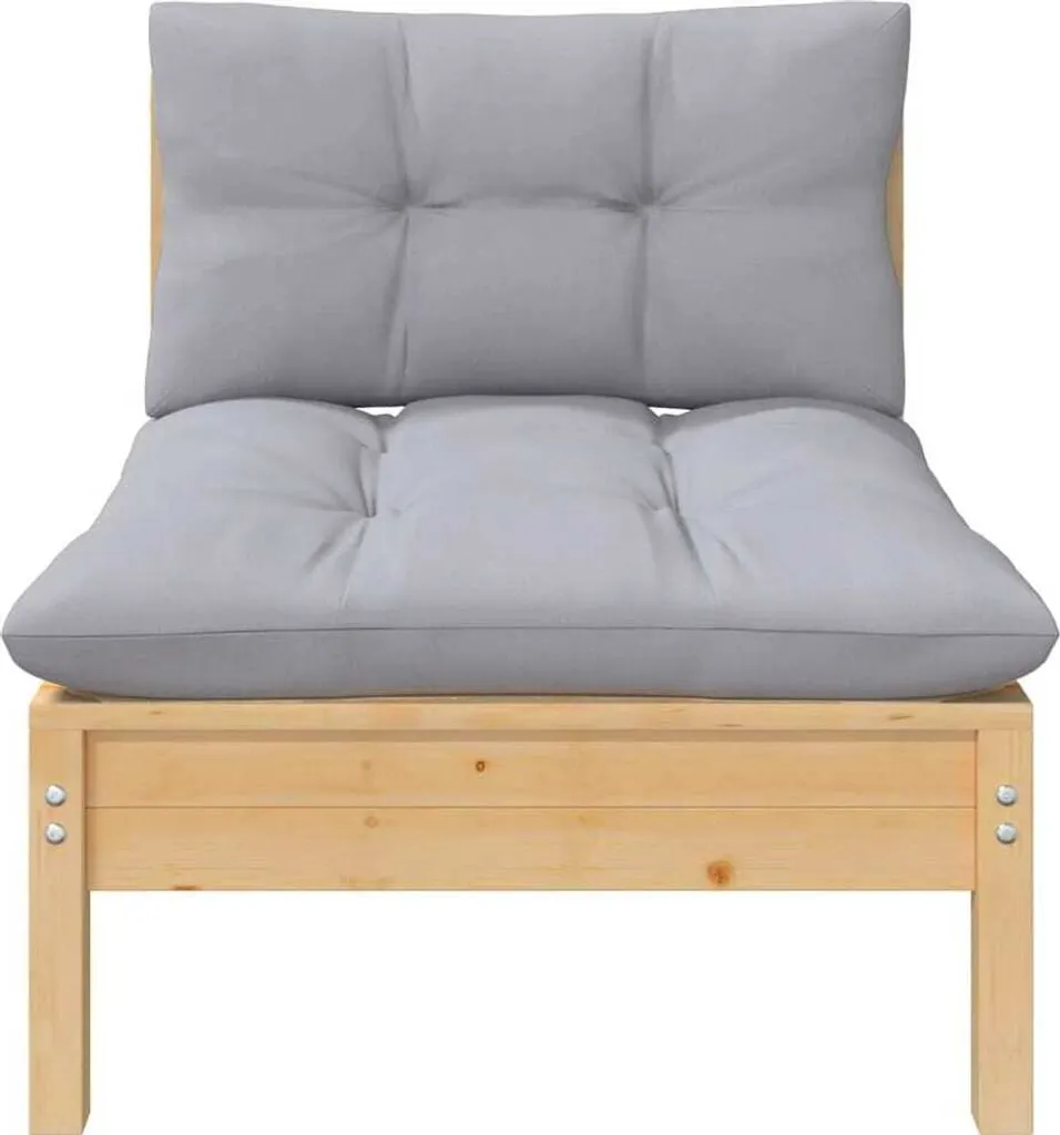 Divano Centrale SYFAX™ Esterno Pino Grigio: Modularità e Stile Nordico