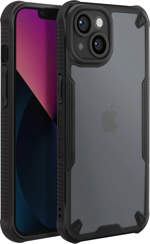 Custodia Nera Opaca iPhone 13 Avizar - Eleganza Anti-Shock Soft