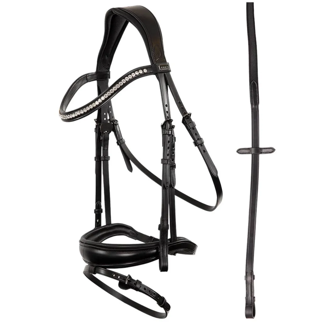 Bridon rembourré ANKY ATH20004 noir pour le confort en compétition