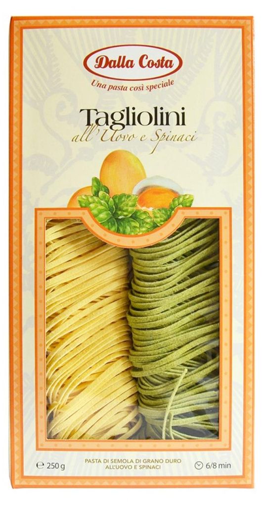 Tagliolini aux œufs et aux épinards, 250 g, marque Dalla Image du produit 