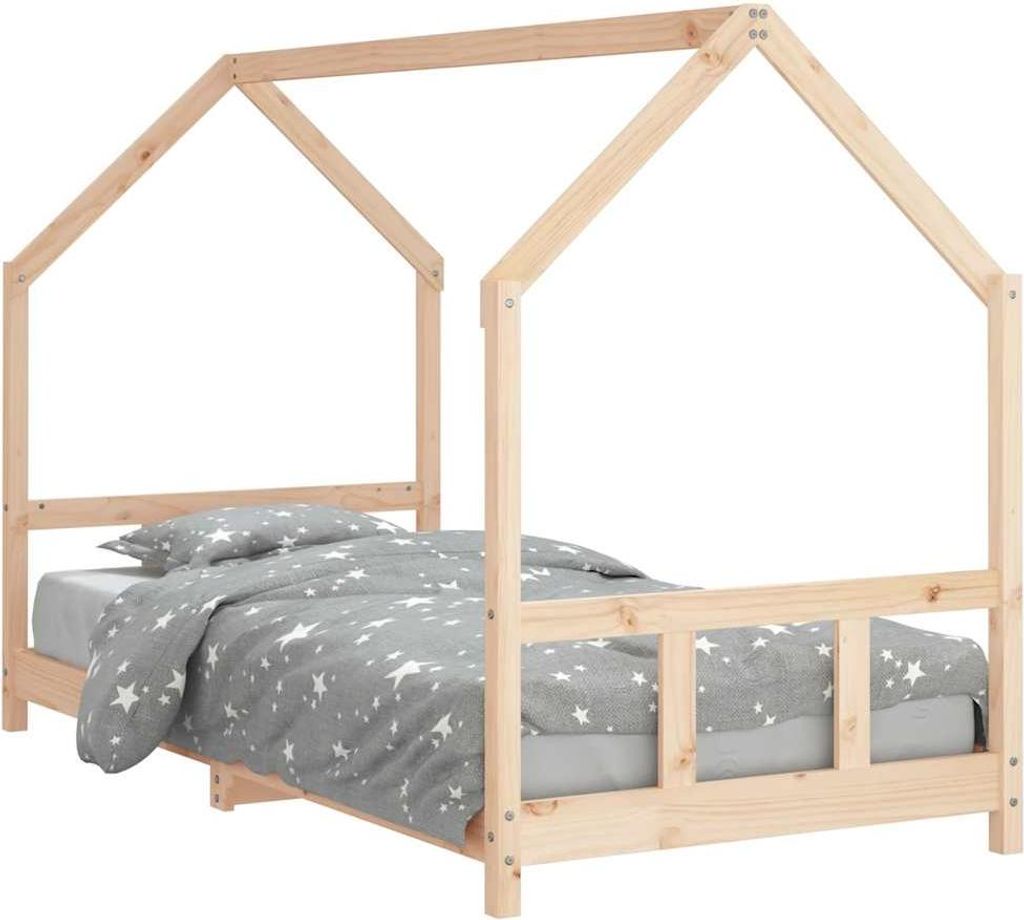 vidaXL Kinderbett 90x200 cm Massivholz Kiefer