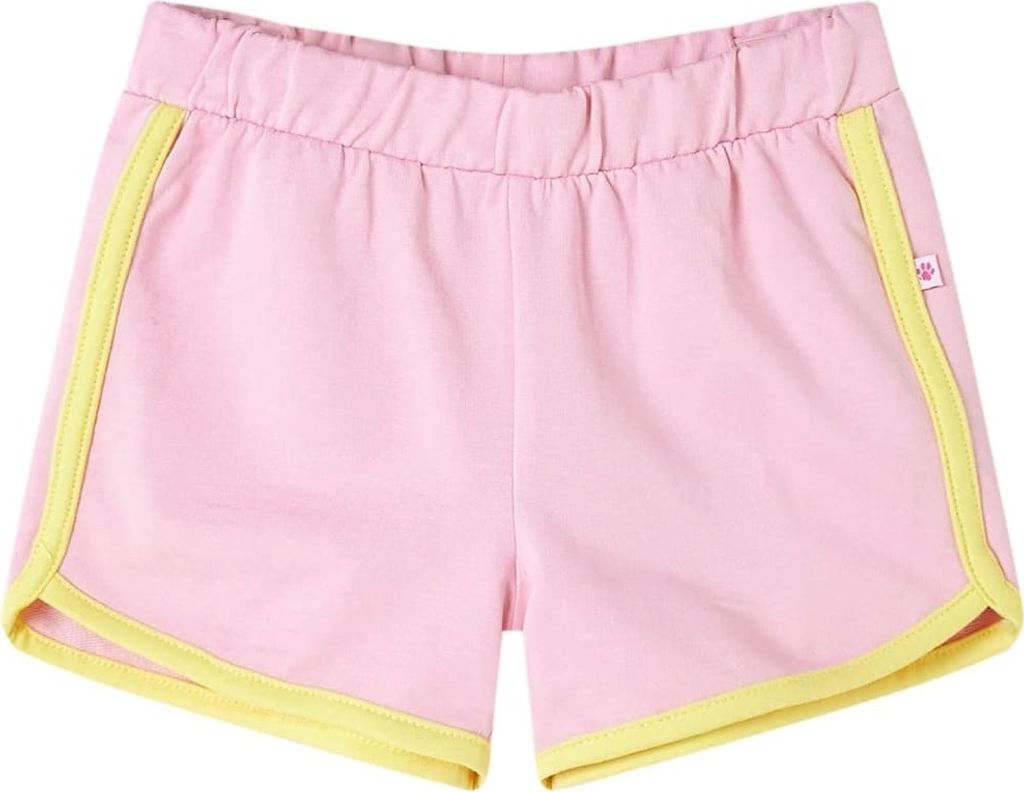 Kindershorts mit Besatz Knallrosa 104