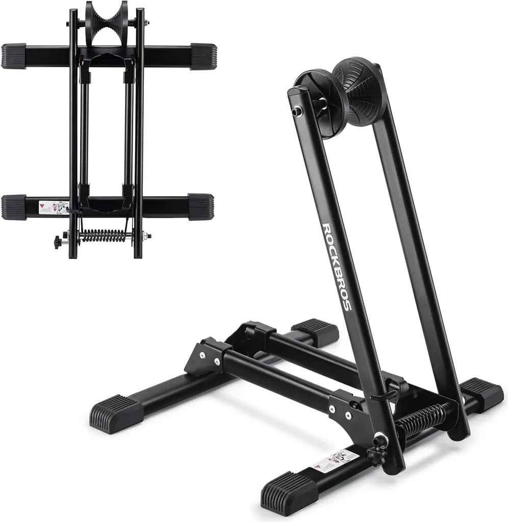 Béquille de Vélo Double Barre Stable et Pliable pour Roues 20-29''