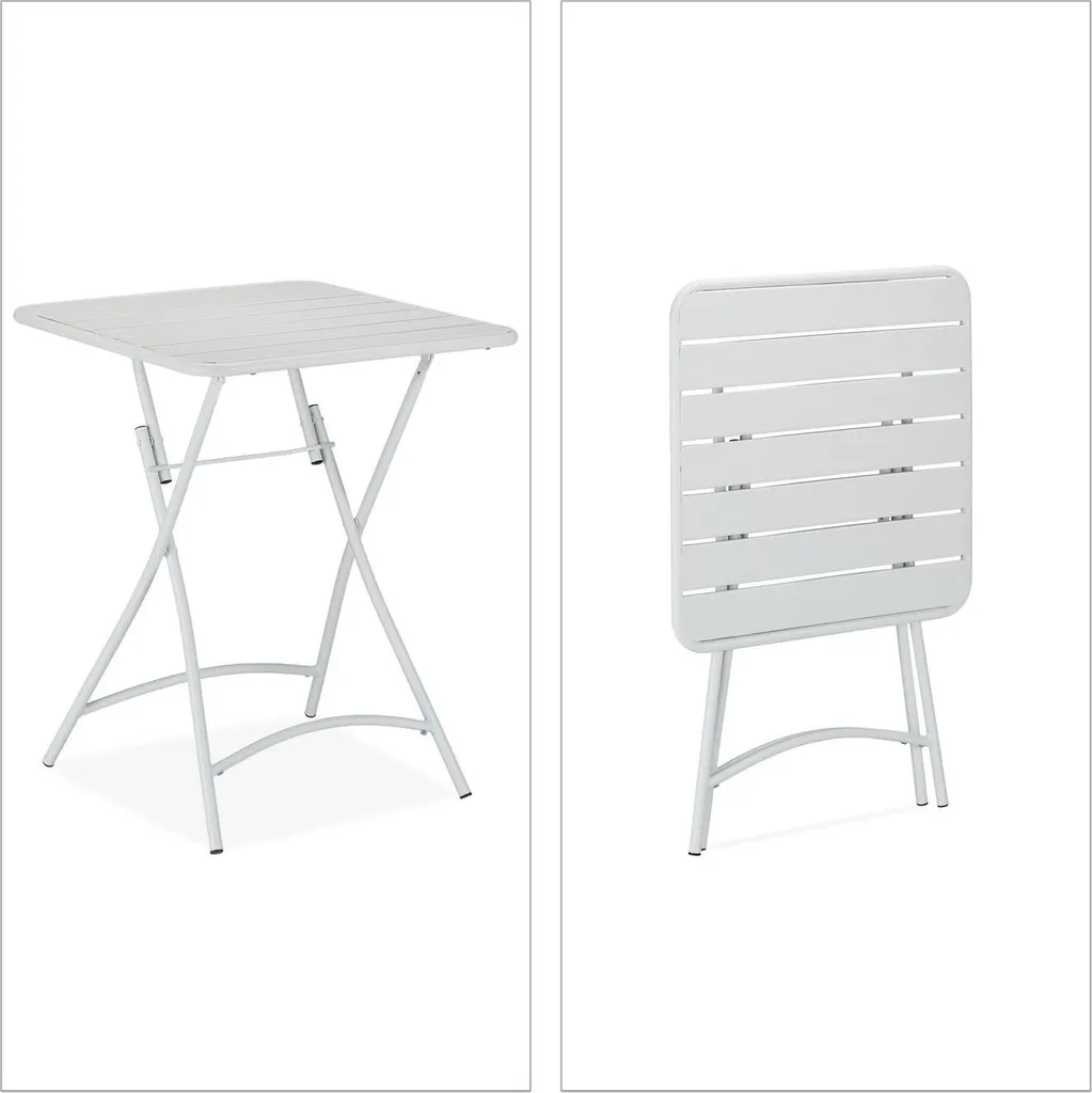 Table de balcon pliante en métal pour repas extérieur petit balcon - 6