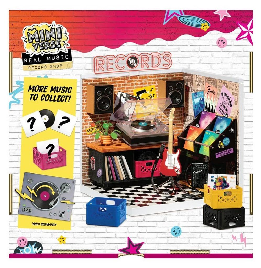 Miniverse Record Shop, 8 pezzi, multicolore, plastica Immagine del prodotto 