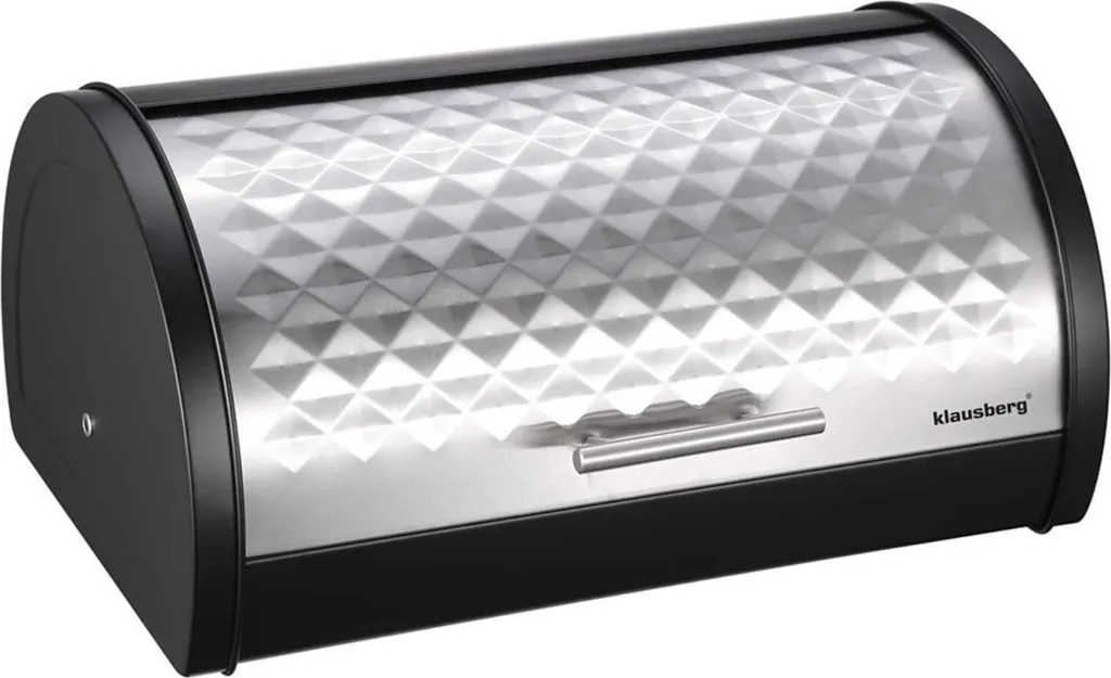 Boîte à Pain Design en Métal Argenté pour Conservation Longue Durée