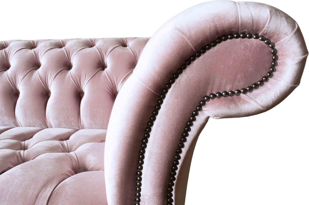 Chesterfield Rosa Couch Sofa Polster 4 Sitzer Couchen Sitz Sofas Neu