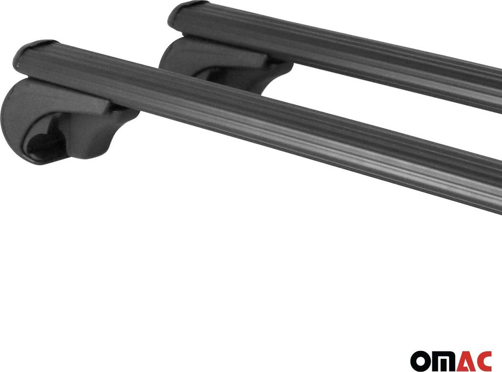 Barres De Toit En Aluminium Noir Pour Dacia Dokker (2012-2021) - 2 Pièces, Design Aérodynamique, Capacité De Charge élevée