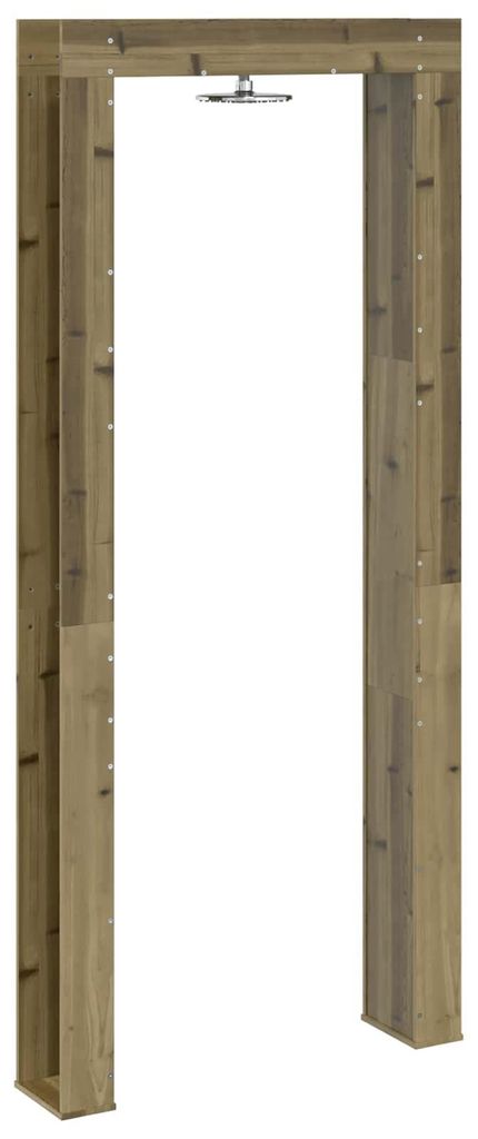 Douche d'extérieur vidaXL 226 cm en bois de pin imprégné et Image du produit 