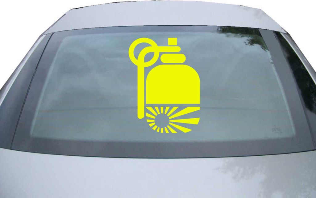 Indigos UG - Aufkleber Heckscheibe & Motorklappe DE2124 - neongelb - 600x450 mm - JDM Granate - Auto Scheiben Fenster Heckklappe Tuning Racing JDM ...