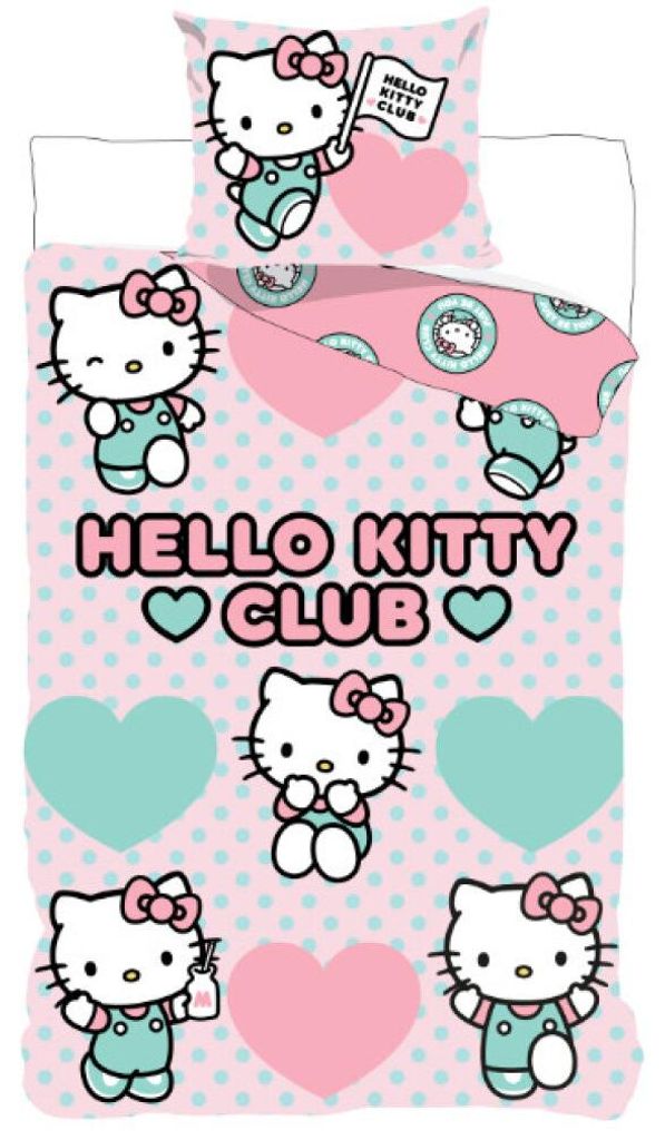 Dětské povlečení Hello Kitty Club 100 x 135 cm Obrázek produktu 
