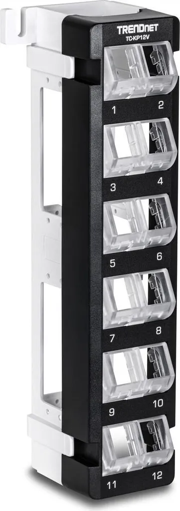 TRENDnet TC-KP12V Panneau de Brassage Keystone 12 Ports Nu Noir