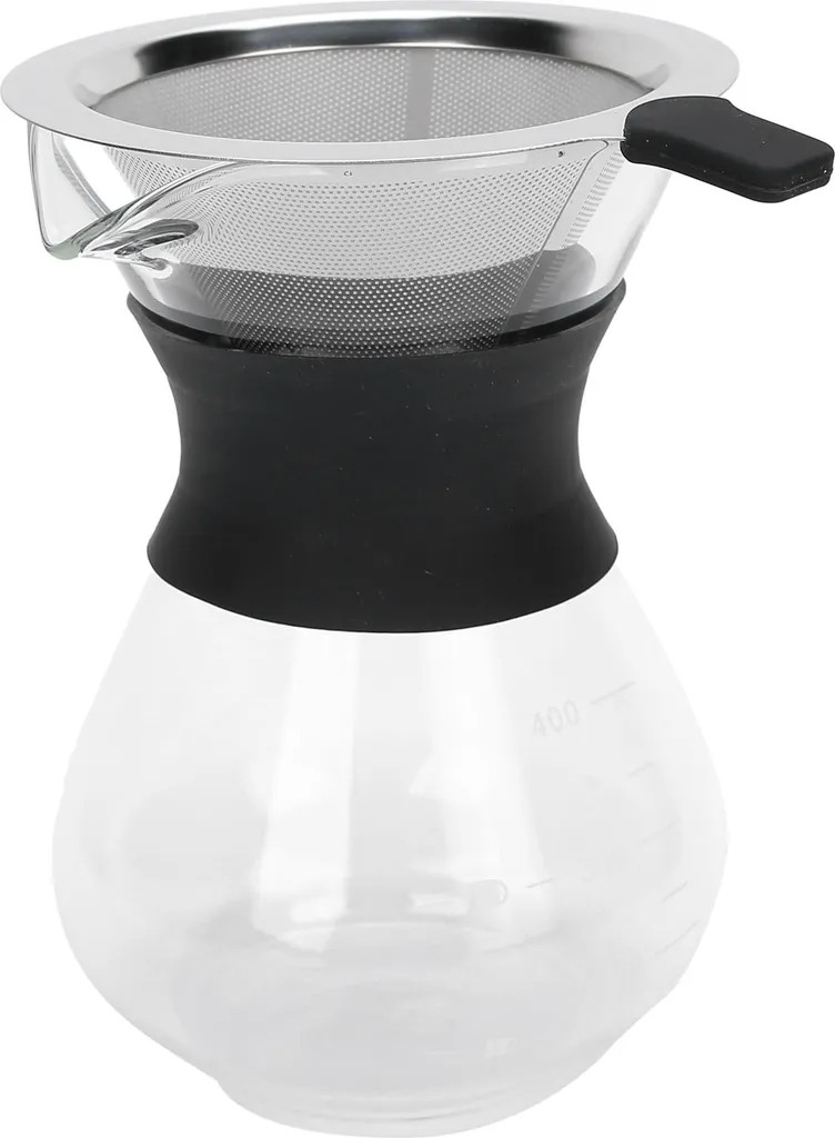 Cafetière en verre sans filtre papier 400ml pour un café moins amer