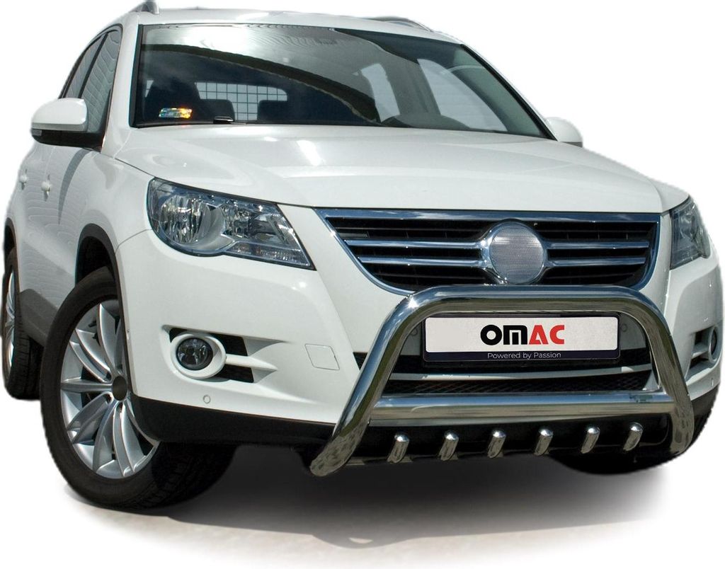 Frontbügel Frontschutzbügel für VW Tiguan 2007-2016 mit ABE Stahl Silber