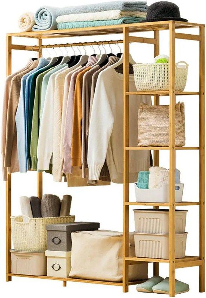 Bambooholzkleiderreiniger mit Holzplanken