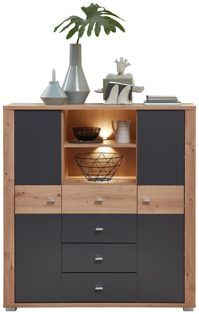 Highboard PABLO Artisan Eiche - Graphit