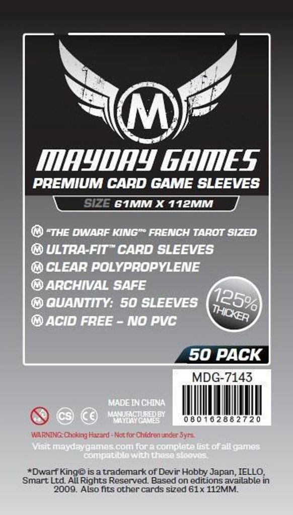 Mayday Premium Platinum Sleeves Hüllen 61x112mm 50 Stück - 7143