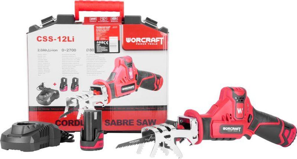 Worcraft CSS-12Li, 12V, 2x 2,0Ah Li-Ion, pila ocaska Obrázek produktu 