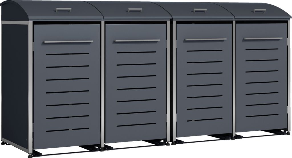 DEGAMO Mülltonnenbox 4er KIEL 278x83x136cm für 4x Tonne 120 Produktbild 