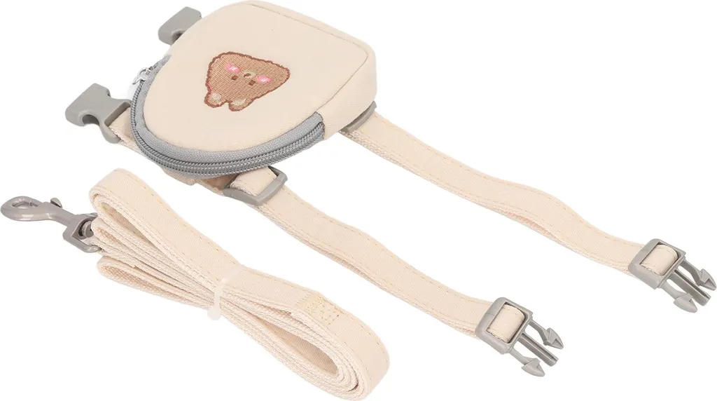 Pettorina per animali domestici con guinzaglio, motivo animali, gilet regolabile, corda di trazione per cuccioli di gatto, piccolo cane, orso