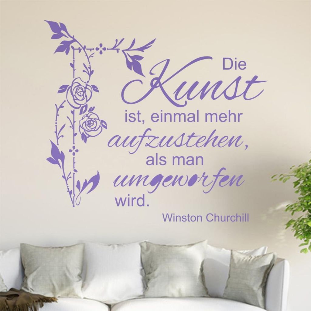 Die Kunst ist, einmal mehr .... Wandtattoo in 6 Größen - Wandaufkleber Wall Sticker - Dekoration, Küche, Wohnzimmer, Schlafzimmer, Badezimmer