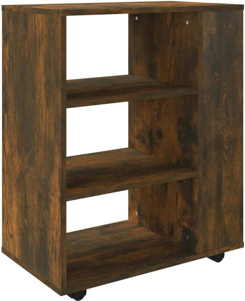 vidaXL Szafka na kółkach dąb wędzony 60x35x75 cm materiał Zdjęcie produktu 4