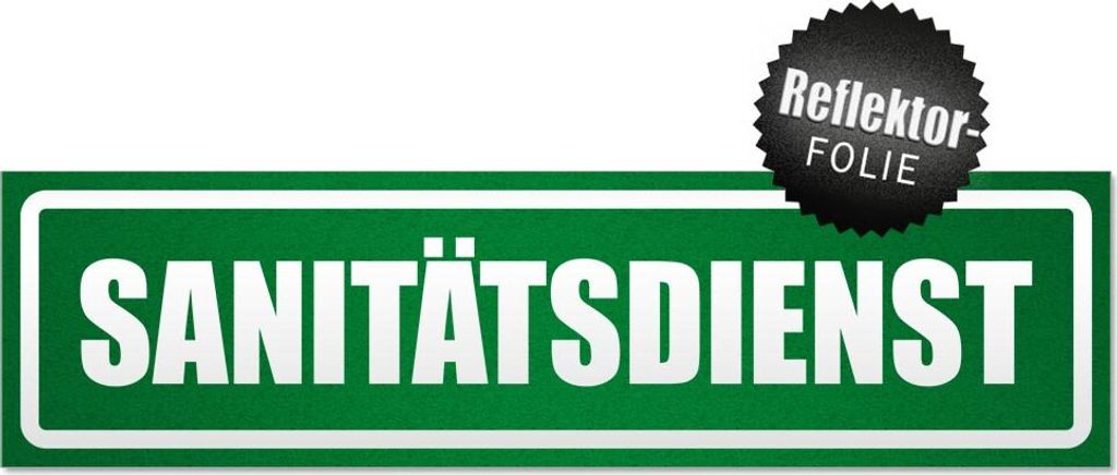 Sanitätsdienst invertiert Magnetschild Schild magnetisch