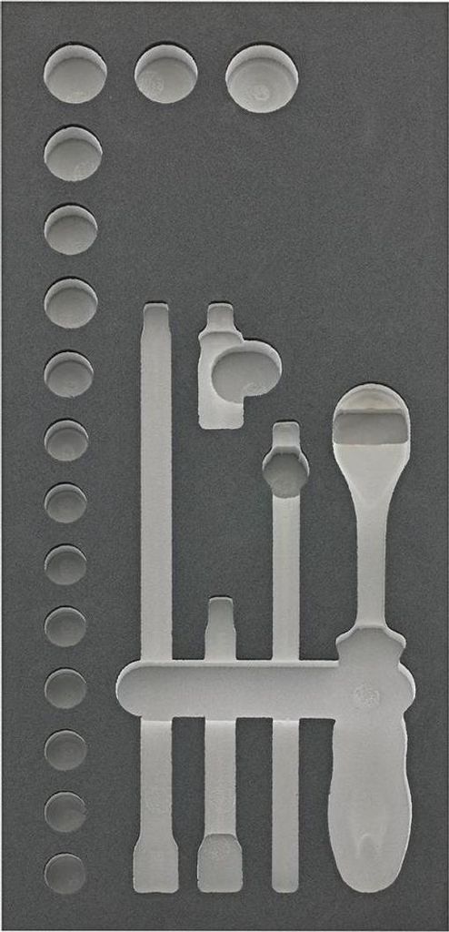 Werkzeugmodul 1/3 leer Steckschl. 3/8" FORTIS