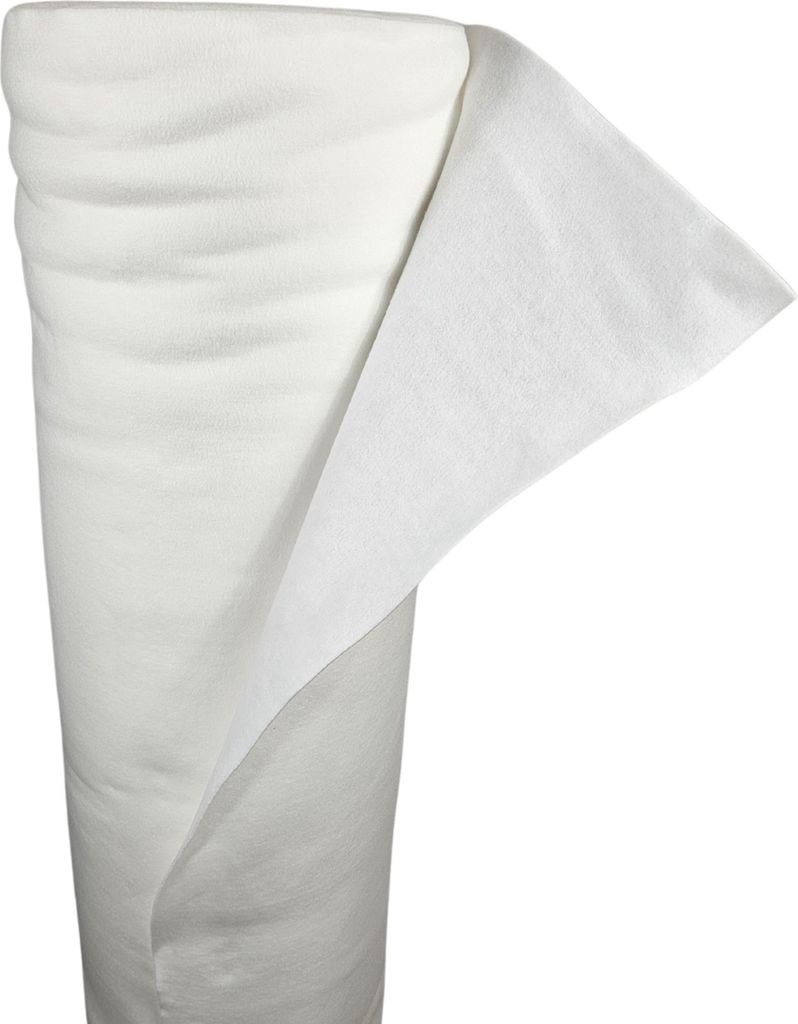 Bastelfilz Filz 1,5m Br. Dekostoff Wollfilz Filzstoff Filzrolle weiß