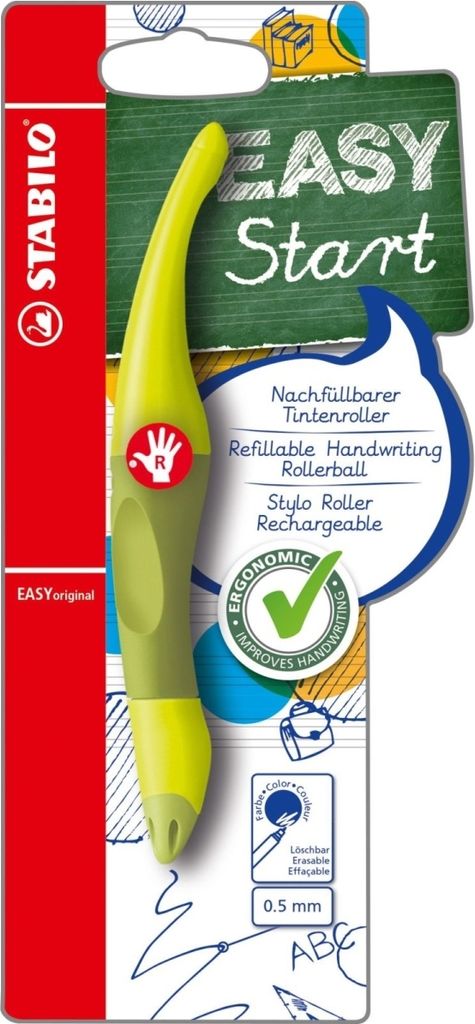 Stabilo - Rollerpen Easyoriginal Right M lim/Green | Blasen Sie ein 1 Stück | 5 Stücke