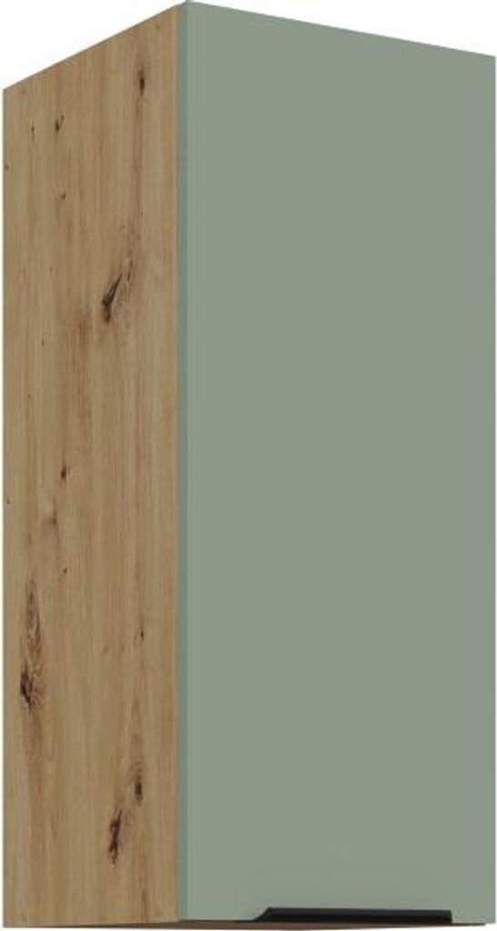 Oberschrank LUNARA – Breite 30 cm, grün/Eiche (handwerklich)