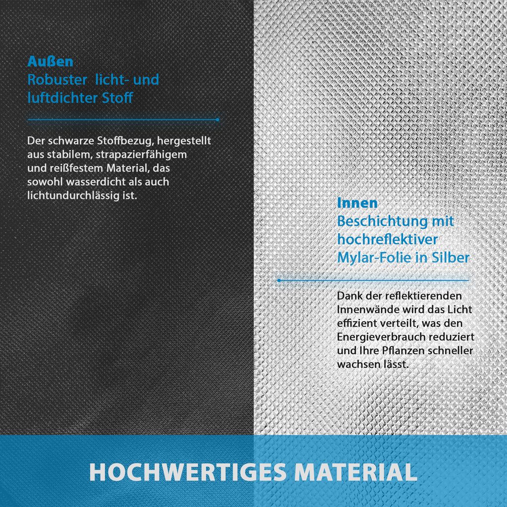 GROWTECH Growzelt Growbox 120x120x200 cm Zuchtzelt Produktbild 6