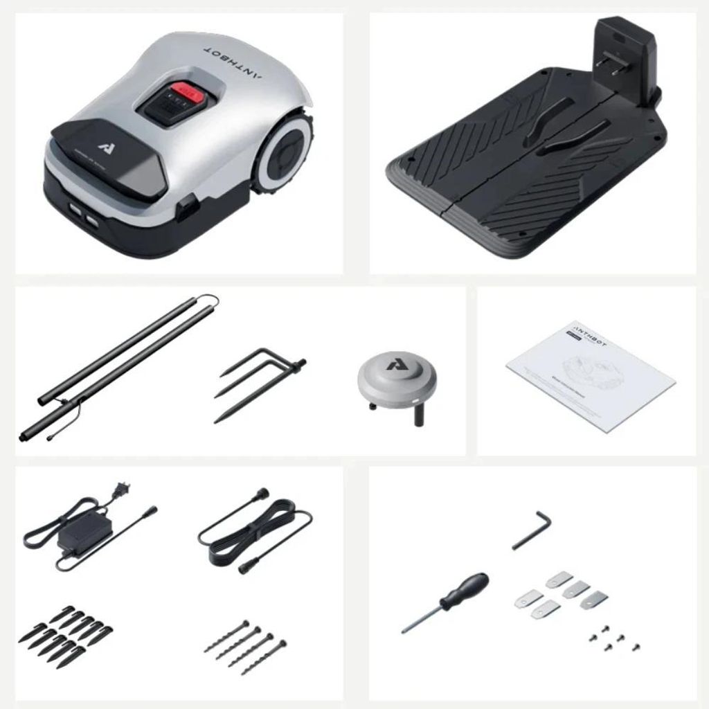 Genie 600E - Mähroboter/Rasenroboter - 900 m² - RTK+3D Vision (4 Kameras) - 20 Zonen - Schnittbreite 20 cm - 4G WLAN Bluetooth - 300°/360° Hind...