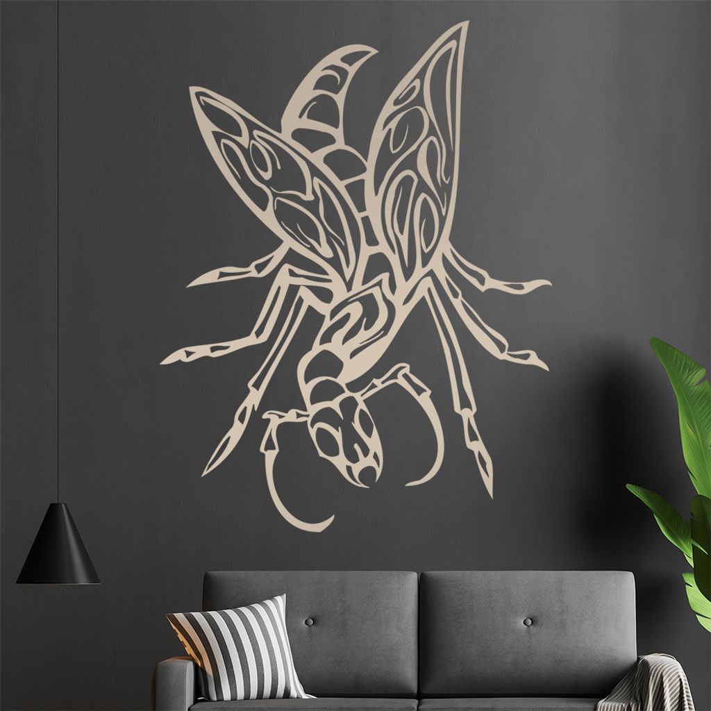 Riesen Käfer Wandtattoo in 6 Größen - Wandaufkleber Wall Sticker - Dekoration, Küche, Wohnzimmer, Schlafzimmer, Badezimmer