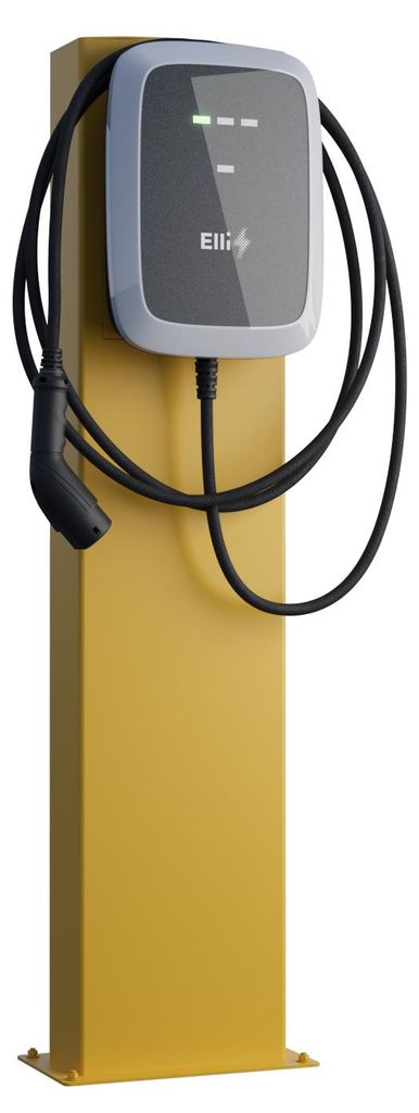 VW Wallbox Standfuß StationMaster mit Bodenplatte in Gelb