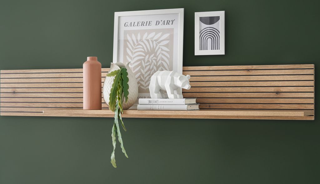 Wandboard "Merced" in Evoke Eiche Wohn- und Esszimmer Wandregal 150 cm