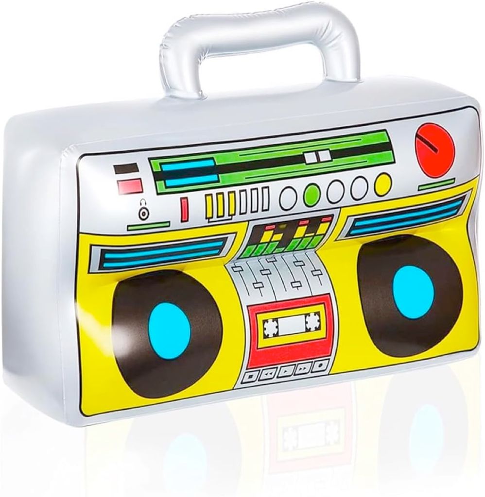 3x Ghettoblaster rétro gonflable Radio Walkman 80's 90's Image du produit 