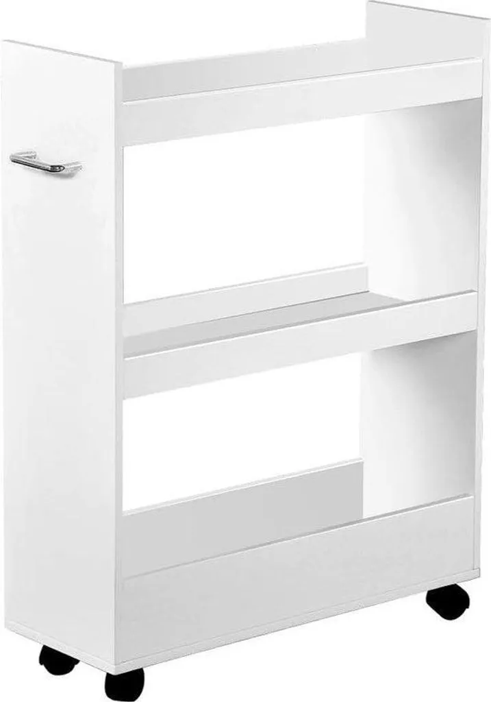 Armoire en mélaminé blanc 60x22x78 cm pour lave-linge encastrable