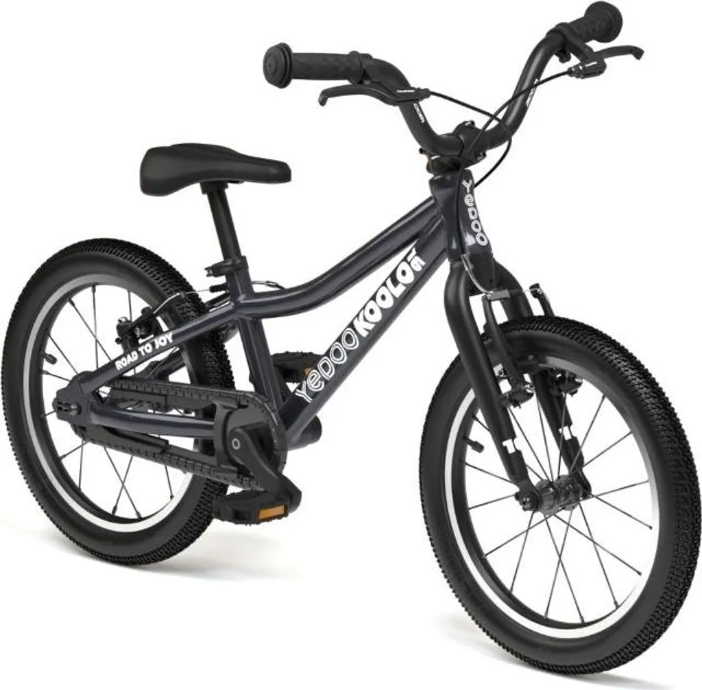 Vélo enfant YEDOO Koolo 16 pouces gris en aluminium léger dès 3 ans