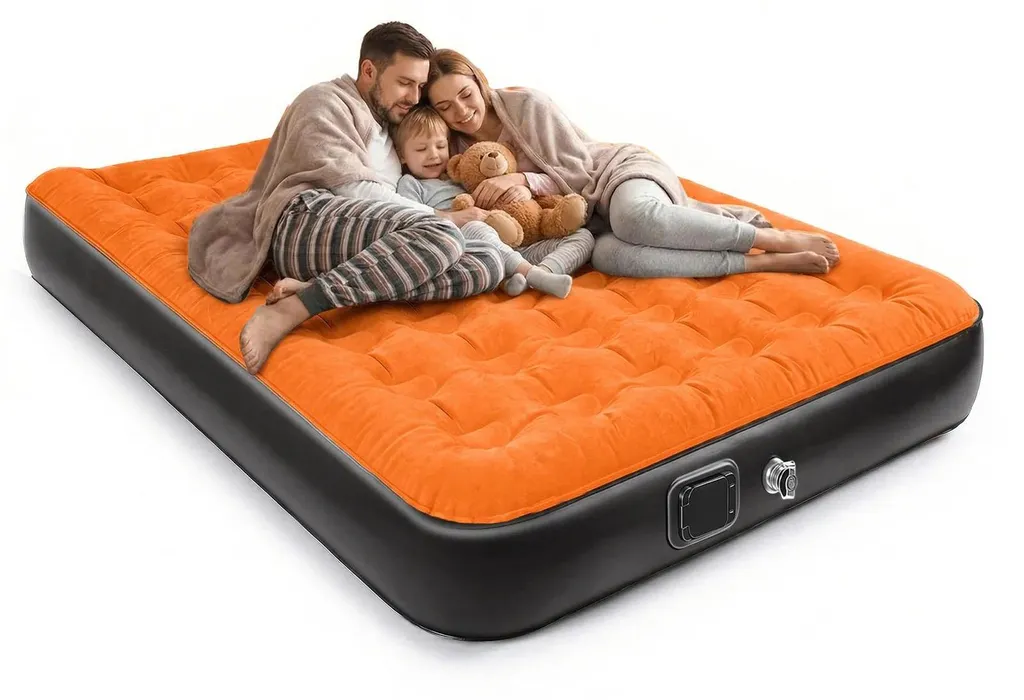 Matelas gonflable auto-gonflant 150x200x25 cm avec surface floquée - 2