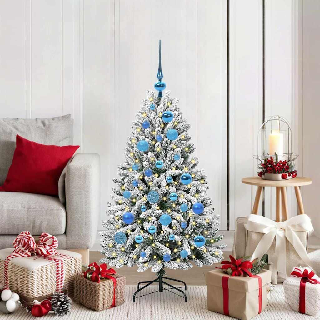 "Schlussverkauf" Künstlicher Weihnachtsbaum - Tannenbaum - Kunstbaum moderne - Grün und Weiß 120 cm PVC und Metall C12983