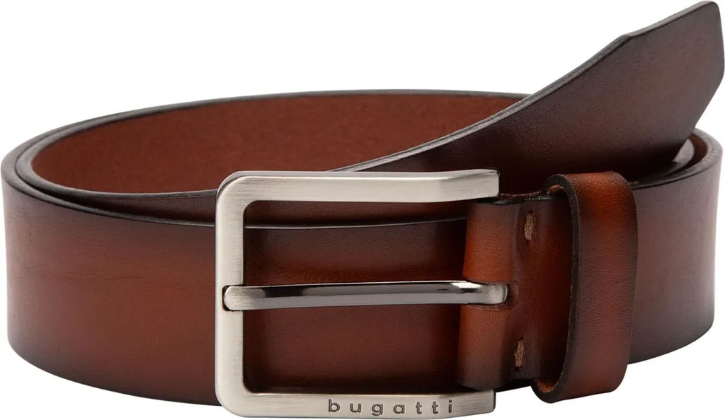 bugatti Cintura Men's Belt W100 Marrone Brandy - Robusta Pelle Uomo