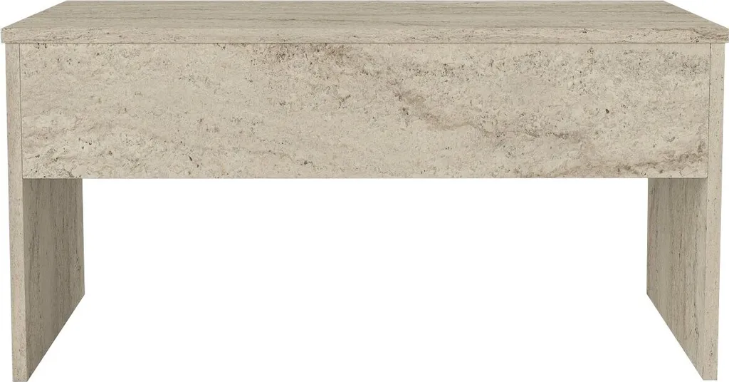 Table Basse de Salon Rectangulaire Akilli Effet Pierre Travertin Chic - 6