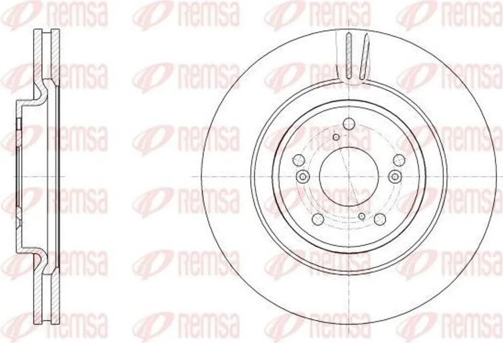 Disque de frein haute teneur en carbone REMSA 62557.10 pour Honda CR-V
