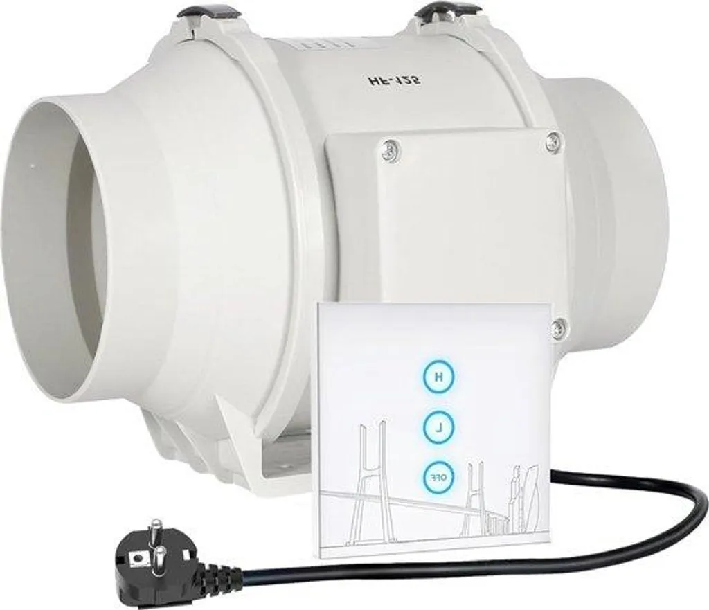 Ventilateur sans fil 125 mm : Éliminez l'humidité dans votre salle de bain