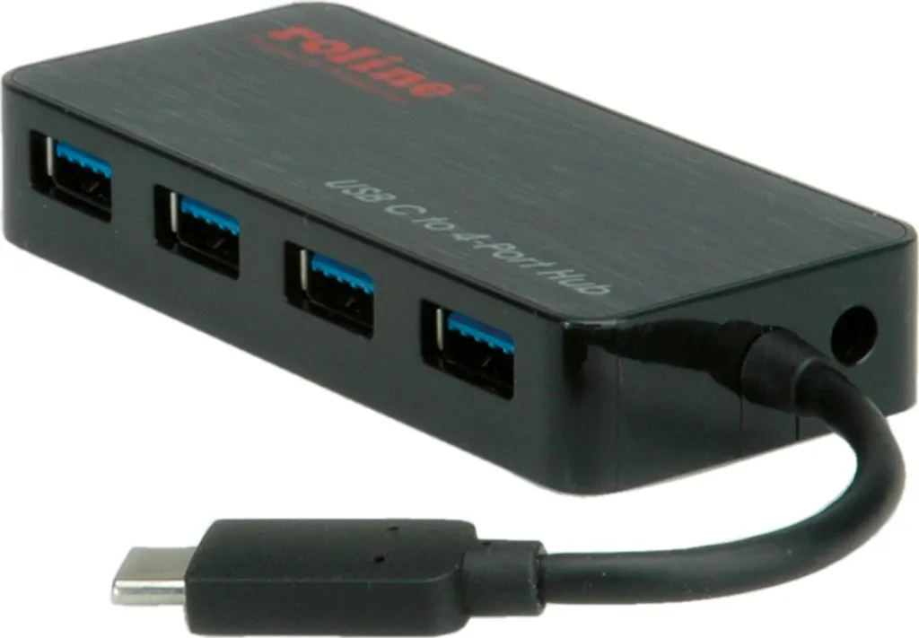 Plus de ports avec le Hub USB 3.2 Gen 1 ROLINE 4 voies USB-C