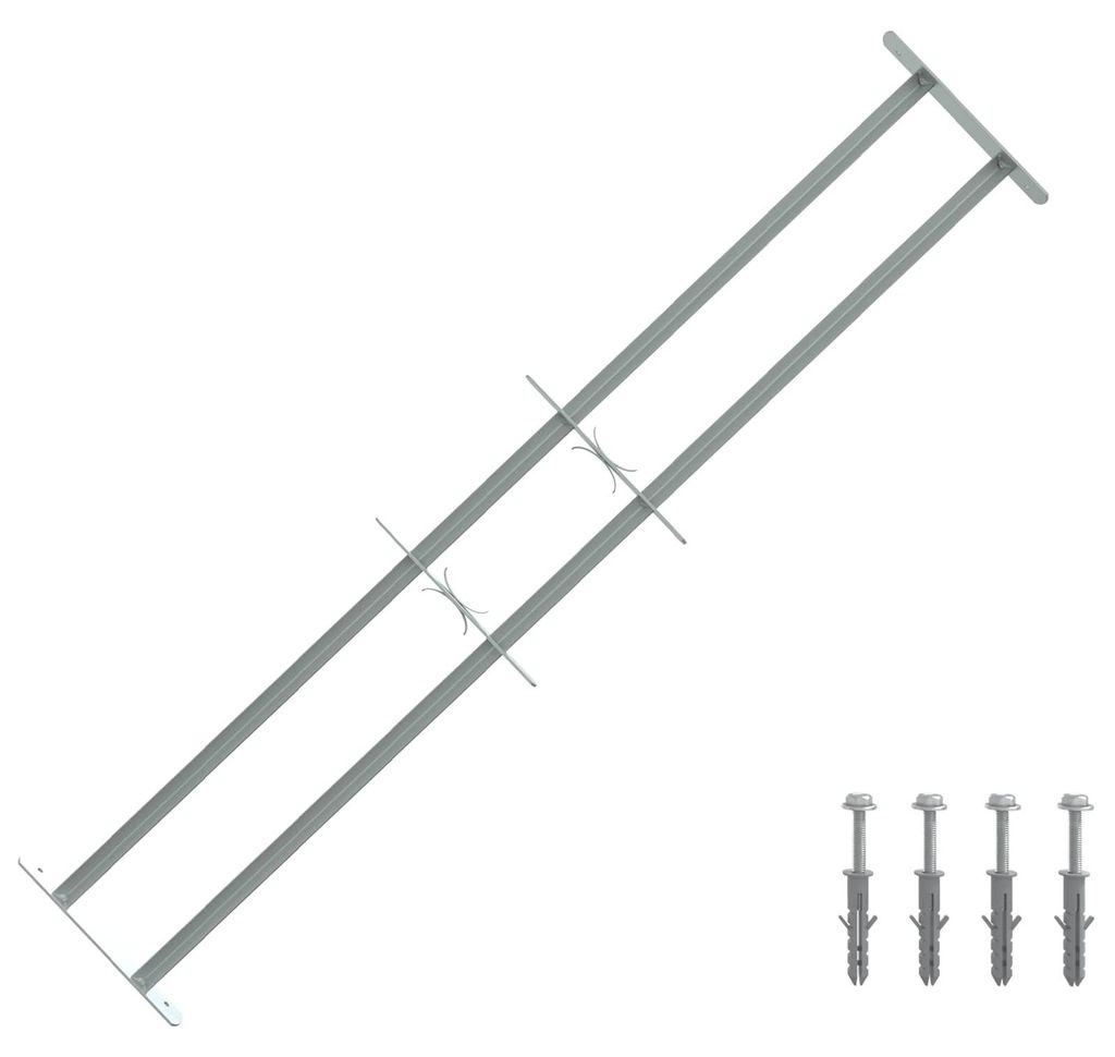 vidaXL Sicherheitsgitter für Fenster mit 2 Querstangen 3 pcs
